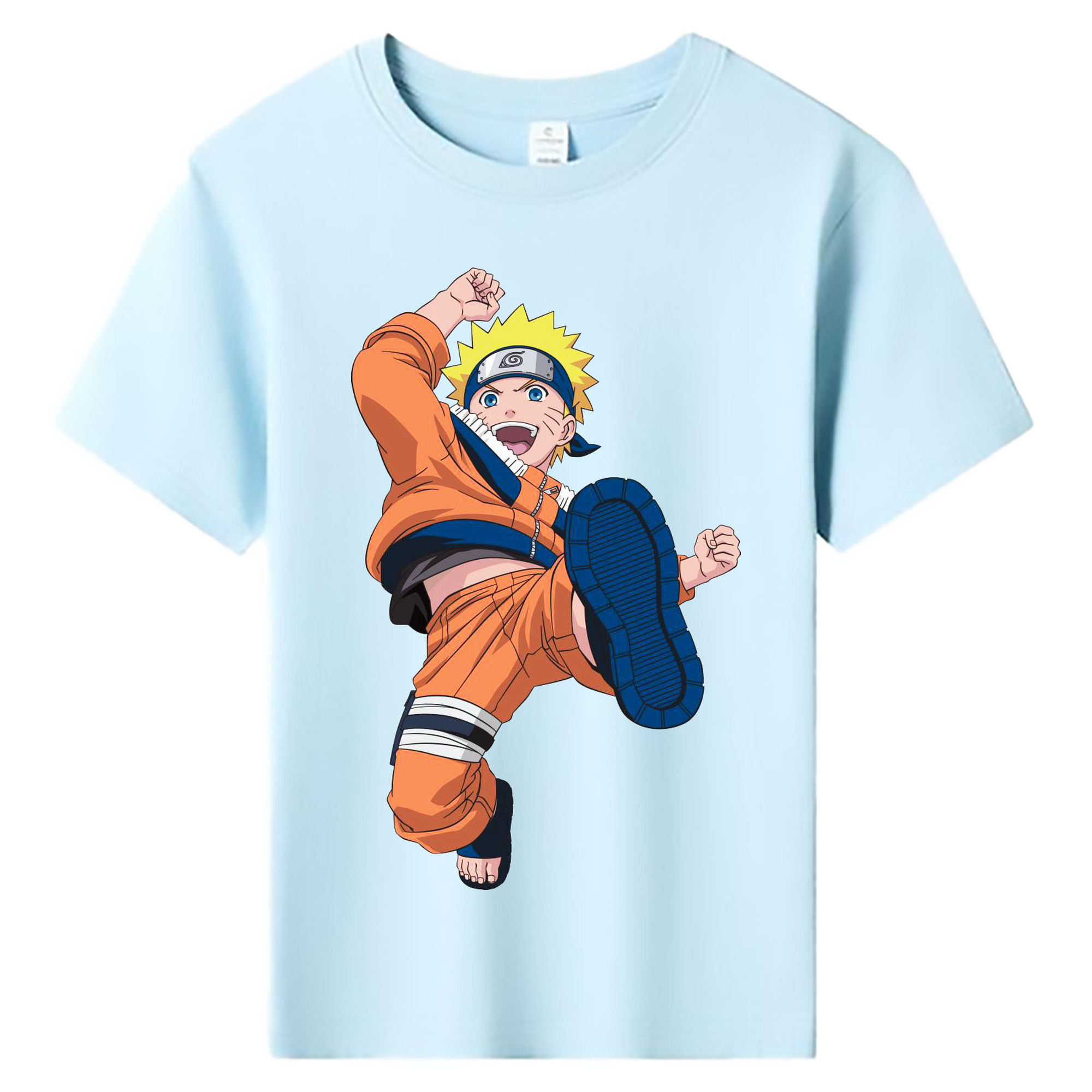 （画像用） NARUTO -ナルト- うずまき ナルト Uzumaki Naruto 綿100％キッズTシャツ（フロントプリント）